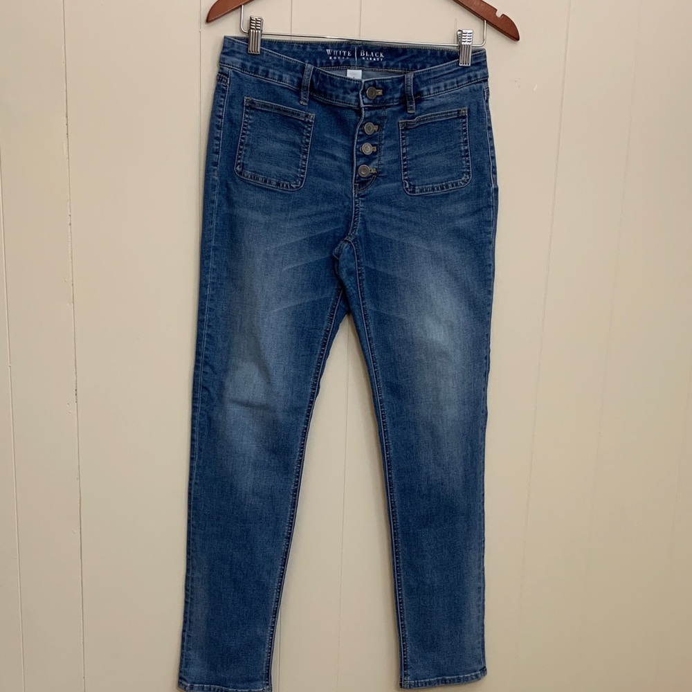 White House Black Market High Rise Blue Jeans